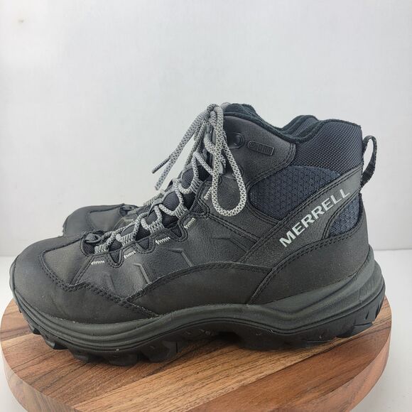Merrell Mens Size 8.5 Grey Thermo Chill Mid Waterproof Insulated Boots J16467 - Picture 1 of 8